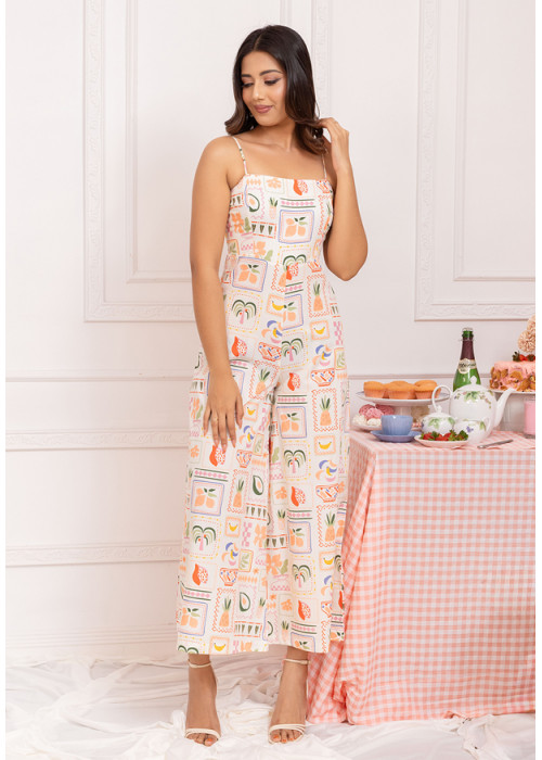 CLOERA PRINTED LONG JUMPSUIT